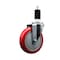 Service Caster 5'' Red Poly Wheel Swivel 1-3/8'' Expanding Stem Caster SCC-EX20S514-PPUB-RED-138 - alternate 1